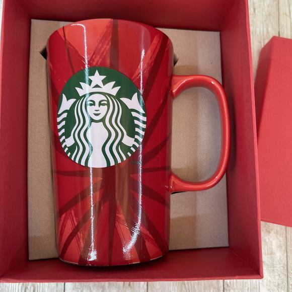 Starbucks Christmas Red Coffee Cup with Mermaid Logo 2014 - Picture 2 of 4